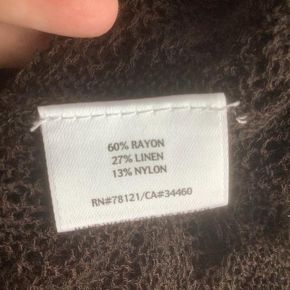 Eileen Fisher Linen Blend Lace Open Front Draped Cardigan MSRP$168 - Picture 14 of 15